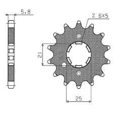ПЕРЕДНЯ ЗІРКА SUNSTAR CHT 569 15 KAWASAKI KX 250 '87-'98, YAMAHA YZ 250 '77-'98 (JTF569.15) (LANC. 520) (56915JT)