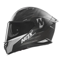 NOX ШОЛОМ INTEGRALNY (ПОВНИЙ FACE) Z БЛЕНДА N401 CROWER КОЛІР CZARNY/SREBRNY МАТОВА РОЗМІР M