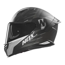 NOX ШОЛОМ INTEGRALNY (ПОВНИЙ FACE) Z БЛЕНДА N401 CROWER КОЛІР CZARNY/SREBRNY МАТОВА РОЗМІР L