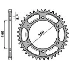 ЗАДНЯ ЗІРКА PBR 4550 41 C45 BMW F 650 GS (08-12) (JTR6.41) (LANC. 525)