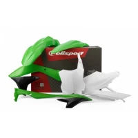 POLISPORT КОМПЛЕКТ ПЛАСТІКОВ KAWASAKI KX 450F '16-'18 КОЛІР ZIELONO БІЛИЙ OEM
