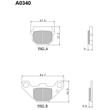 NISSIN 2024/10 КОЛОДКИ ДИСКОВІ ТОРМОЗНІ KH83 ПРЕМІУМ-КЛАС SEMI-METALLIC (SPIEK METALICZNY) (ECE R90) (MADE IN JAPAN)