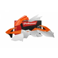 POLISPORT КОМПЛЕКТ ПЛАСТІКОВ KTM SX/SX-F '16-'18 W КОМПЛЕКТІ TABLICA ПЕРІД (8664900002) КОЛІР БІЛИЙ КОЛІР ПОМАРАНЧ OEM