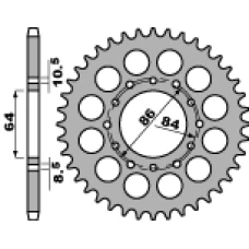 ЗАДНЯ ЗІРКА PBR 814 44 C45 SUZUKI GSX 400 E 81-83 (LANC. 530)