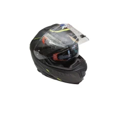 NOX ШОЛОМ SZCZEKOWY (FLIP-UP) Z БЛЕНДА N967 SYNCHRO КОЛІР  ЧОРНИЙ/ЖОВТИЙFLUO/SZARY МАТОВА РОЗМІР S - DROBNE ЦАРАПИН NA ШОЛОМU