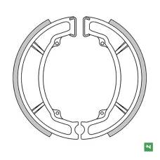 NEWFREN КОЛОДКИ БАРАБАННІ ДИСКОВІ ТОРМОЗНІ ЗАД YAMAHA BELUGA 125 '85-'95, DT 125 '74-'87, DT 175 '74-'00, RD 125 '75-'87, SR 125 '82-'91, TT 350 '85-'89, TT 600 '83-'92, TZR 125 '87-'89, XT 125 '76-'83, XT 350 '85-'90, XV 250 '89-'94, YZ 100/125/250/490 '