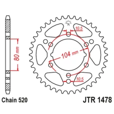 ЗАДНЯ ЗІРКА JR 4578 30 POLARIS 250 CYCLONE/TRAIL BLAZER (457830JT) (MOZNA STOSOWAC ЗАМІСТЬ 478 30 JTR478.30) (LANC. 520)