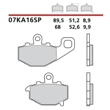 BREMBO 2026/03 КОЛОДКИ ДИСКОВІ ТОРМОЗНІ KH192 SINTER SP (SPIEK METALICZNY) ЗАД (ECE R90)
