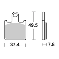 SBS BRAKEPADS DUAL КАРБОНОВОГО