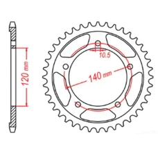 ЗАДНЯ ЗІРКА MTX PARTS 4409 42 SUZUKI GSXR 1000 '01-'06 (JTR1800.42) (LANC. 530)