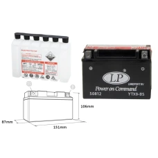 LANDPORT АКУМУЛЯТОР YTX9-BS 12V 8AH 152X88X106 BEZOBSLUGOWY - ELEKTROLIT OSOBNO (6) UE2019/1148