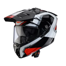 МОТОШОЛОМ CABERG  OFFROAD / TRAIL / ADVENTURE DUOSPORT (DUAL) TANAMI SCRAM З ЛІНЗАМИ ТА КОЗИРКОМ КОЛІР ЧОРНИЙ/ЧЕРВОНИЙ/БІЛИЙ РОЗМІР L (PINLOCK У КОМПЛЕКТІ)