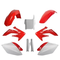 POLISPORT КОМПЛЕКТ ПЛАСТІКОВ (ПОВНИЙ KIT) HONDA CRF 250R '06-'07 W КОМПЛЕКТІ TABLICA ПЕРІД (8661900001) I КРИШКИ AMORTYZAROROW (8351700001) КОЛІР CZERWONO БІЛИЙ OEM
