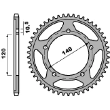 ЗАДНЯ ЗІРКА PBR 4398 45 C45 GSXR 750 (06-10), GSXR 600 (01-05), TRIUMPH DAYTONA 600/650 (JTR1792.45) (LANC. 525)