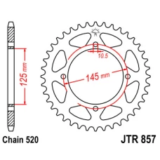 JT ЗІРОЧКА ЗАД 857 45 YAMAHA XT 600E '90-03, XT 660Z TENERE '91-00 (85745JTZBK) (LANC. 520) КОЛІР ЧОРНИЙ - PATRZ ROWNIEZ 458845JT