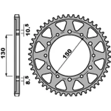 ЗАДНЯ ЗІРКА PBR 860 49 C45 YAMAHA FZS 600 FAZER/YZF THUNDERCAT '96-'03, GTS 1000 '93-'01, XJR 1200/1300, FJ 1100/1200 (JTR859.49) (LANC. 530)