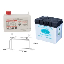 LANDPORT АКУМУЛЯТОР Y60-N24L-A 12V 24AH 185X125X176 OBSLUGOWY - ELEKTROLIT OSOBNO (2) UE2019/1148