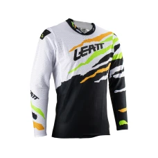 LEATT (НОВИНКА 2023) СОРОЧКА MOTO 5.5 ULTRAWELD JERSEY CITRUS TIGER КОЛІР BIALY/CZARNY/POMARANCZOWY/ZIELONY FLUO РОЗМІР M
