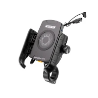 BIKETEC PRO КРОНШТЕЙН ДЛЯ МОТОЦИКЛА NA ТЕЛЕФОН DUAL Z ЗАРЯДНИЙ ПРИСТРІЙ INDUKCYJNA I USB-C (EL)