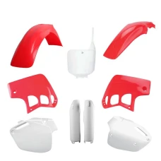 POLISPORT КОМПЛЕКТ ПЛАСТІКОВ (ПОВНИЙ KIT) HONDA CR 500 '95-'04 W КОМПЛЕКТІ TABLICA ПЕРІД (8680800001) I КРИШКИ AMORTYZAROROW (8394000001) КОЛІР OEM ЧЕРВОНИЙ FLUO-R БІЛИЙ