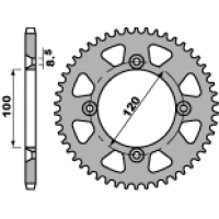 PBR ЗІРОЧКА ЗАД 798 56 АЛЮМІНІЙ (ERGAL) (LANC. 428)