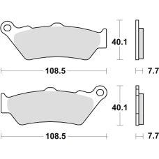 TRW LUCAS КОЛОДКИ ДИСКОВІ ТОРМОЗНІ KH209 KH209/2 ORGANIC APRILIA PEGASO 650 97-10, ETV100 CAPONORD 01-09, BMW F 650 /CS / GS / DAKAR / ST 94-08, G 650 08-14, F 700 / 800 / 750 / 850 GS / ADV '08-, R 1200GS / ADV 14-18, K 1600 GT / GTL '11-, ПЕРІД/ЗАД