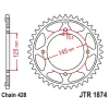 ЗАДНЯ ЗІРКА JR 4482 59 YAMAHA XVS 125 DRAG STAR '00-04, XVS 250 DRAG STAR '01-04' (448259JT) (LANC. 428) - зображення 1