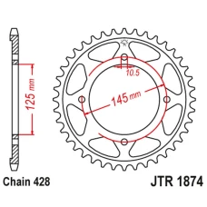 ЗАДНЯ ЗІРКА JR 4482 59 YAMAHA XVS 125 DRAG STAR '00-04, XVS 250 DRAG STAR '01-04' (448259JT) (LANC. 428)