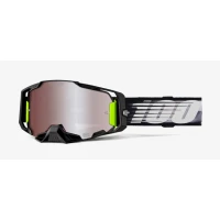 100 % ОКУЛЯРИ МОДЕЛЬ ARMEGA HIPER LIGHTSPEED - MIRROR SILVER FLASH LENS - КОЛІР CZARNY/BIALY СКЛО СРІБНЕ ЗЕРКАЛО