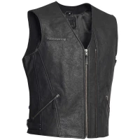 HALVARSSONS ШКІРА ЖИЛЕТ CUT ЧОРНИЙ S