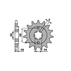 ПЕРЕДНЯ ЗІРКА JR CHT 720 13 CAGIVA 125 W8/FRECCIA/PLANET/MITO/RAPROR '85-10' (72013JT) (LANC.520)
