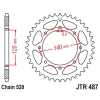 JT ЗІРОЧКА ЗАД 487 37 KAWASAKI W800 BKF STREET, CKF CAFE '19 (JTR487.37) (LANC. 520) - зображення 1