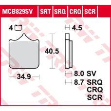 TRW LUCAS КОЛОДКИ ДИСКОВІ ТОРМОЗНІ KH499/4 SINTER STREET BMW S 1000 RR 09-, ПЕРІД