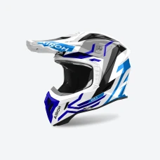 AIROH НОВИНКА ШОЛОМ CROSS / ENDURO / ATV / QUAD AVIATOR ACE 2 GROUND BLUE GLOSS КОЛІР SZARY/BIALY/NIEBIESKI РОЗМІР L