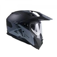 KENNY RACING 2025 ШОЛОМ DUAL ADVENTURE МОДЕЛЬ EXTREME GRAPHIC BLACK/GREY MATT КОЛІР ЧОРНИЙ/СІРИЙ РОЗМІР L ( 59 - 60 CM )