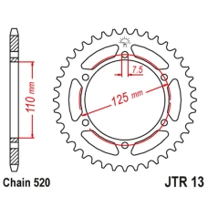ЗАДНЯ ЗІРКА JR 1514 41 CAGIVA 125 FRECCIA '88-'89, BLUES '87-'95 (151441JT) (LANC. 520)