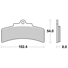 SBS BRAKEPADS КАРБОНОВОГО TECH ЗАДНЬОЇ