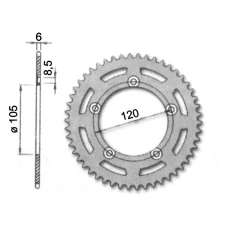FORTE ЗАДНЬОЇ SPROCKET, 51 ЗУБІВ, APRILIA RX50 98-05