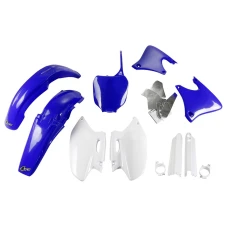 UFO КОМПЛЕКТ ПЛАСТІКОВ (ПОВНИЙ KIT) Z OSLONAMI ТЕЛЕСКОПІЧНИЙ (АМОРТИЗАТОРІВ) YAMAHA YZF 426 '00-'02 КОЛІР OEM (NIEBIESKI/BIALY) (YA289E999)