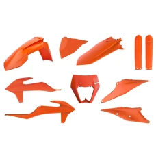 POLISPORT КОМПЛЕКТ ПЛАСТІКОВ KTM EXC/EXC-F TPI '20-'23 W КОМПЛЕКТІ ЗАХИСТ ФАРИ (8668600002) I КРИШКИ АМОТРТИЗАТОРІВ (8398600005) КОЛІР КОЛІР ПОМАРАНЧ
