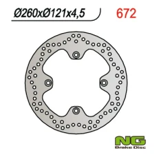 NG ДИСК ТОРМОЗНИЙ ПЕРІД SUZUKI AN 650 BURGMAN 02-03 (260X121X4,5)