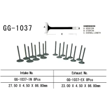 VESRAH КЛАПАН ВИПУСКНИЙ HONDA CBR 900RR '98-99' (OEM: 14721-MW0-000) (1 ШТ.) (MADE IN JAPAN)