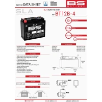 BS АКУМУЛЯТОР BT12B-4 (FA) (YT12B-4) 151X70X130 12V 10AH BEZOBSLUGOWY - ZALANY (175A) (4)