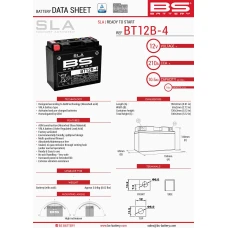 BS АКУМУЛЯТОР BT12B-4 (FA) (YT12B-4) 151X70X130 12V 10AH BEZOBSLUGOWY - ZALANY (175A) (4)