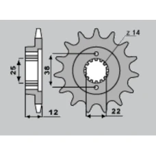 ПЕРЕДНЯ ЗІРКА CHT 495 15 DUCATI 750 PASO 87-90 (495-15)