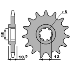 PBR ЗІРОЧКА ПЕРІД 595 13 18NC APRILIA 50 86-91 (LANC. 415)