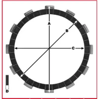 TRW LUCAS ДИСКИ SPRZEGLOWE HONDA CB 650 79-81, CX 650 83-, GL 650 GOLDWING 83-85 (EBS1147) (АКЦІЯ)