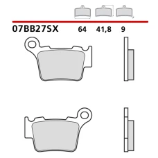 BREMBO 2026/03 КОЛОДКИ ДИСКОВІ ТОРМОЗНІ KH368 RACING ВИКЛЮЧЕНИЙ ROAD SINTER SX (SPIEK METALICZNY) ПЕРІД/ЗАД