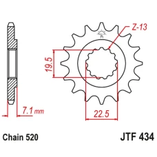 ПЕРЕДНЯ ЗІРКА JR CHT 434 13 SUZUKI DR 250 '82-'87, GZ 250, GN 250 (LANC. 520) (43413JT)
