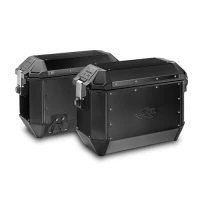 KAPPA KUFRY БІК 36L MONOKEY KMS K'MISSION АЛЮМІНІЄВІ BLACK LINE (ПАРА = 2 ШТУКИ) + ДОДАТКОВІ ЗАМОК -  ДО РАМКИ БОКОВИХ KL, KLR, KLO, KLOR